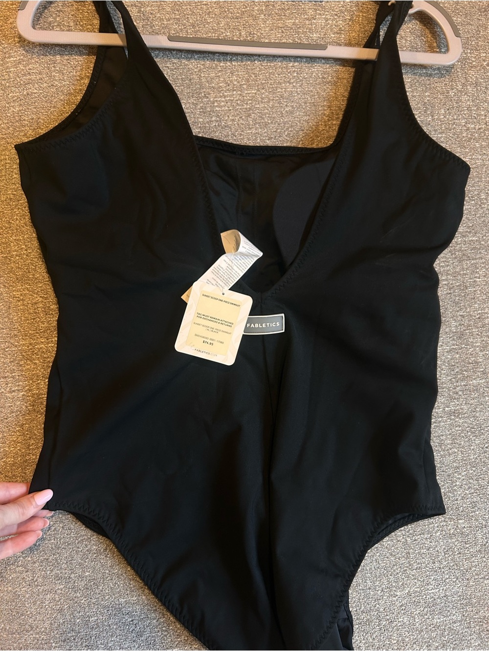 Fabletics Black One-Piece Swimsuit - Picture 2 of 4